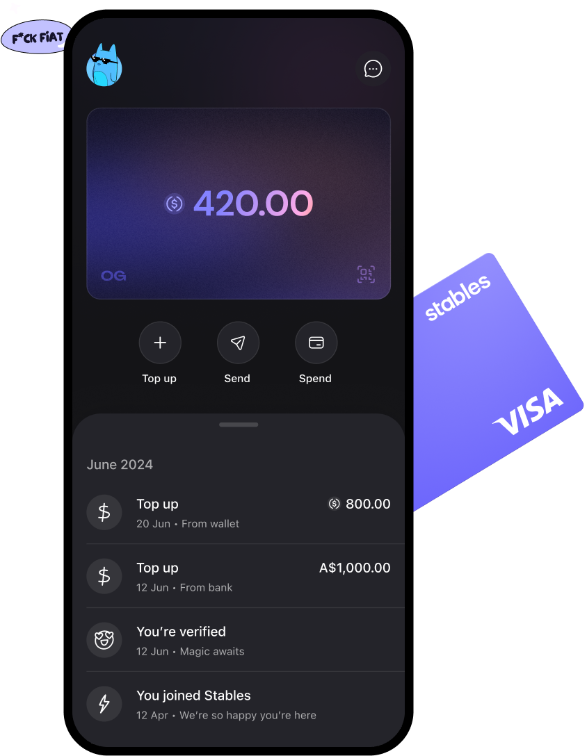 Screenshot of Stables app dashboard