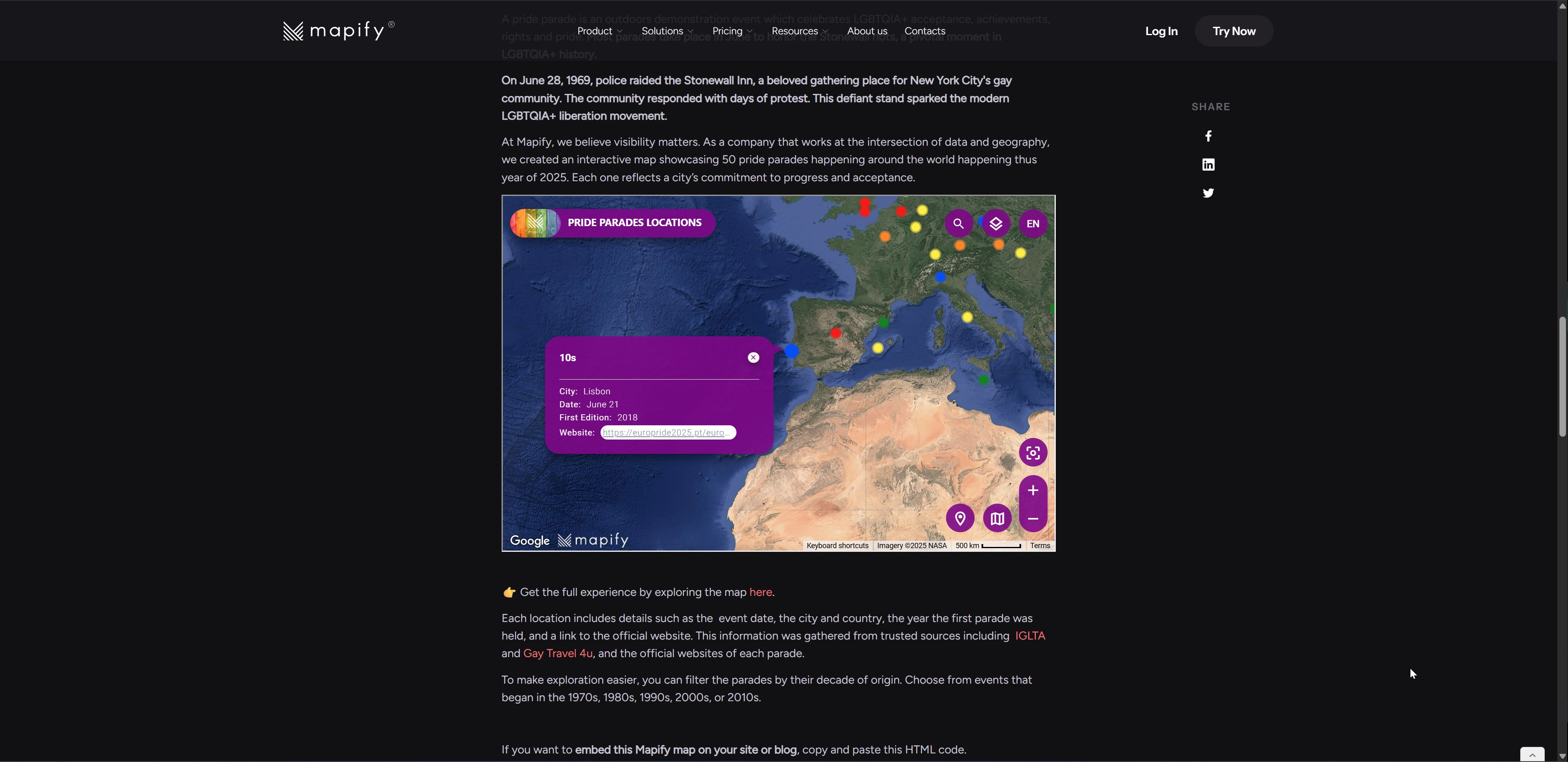 Embed app in your website