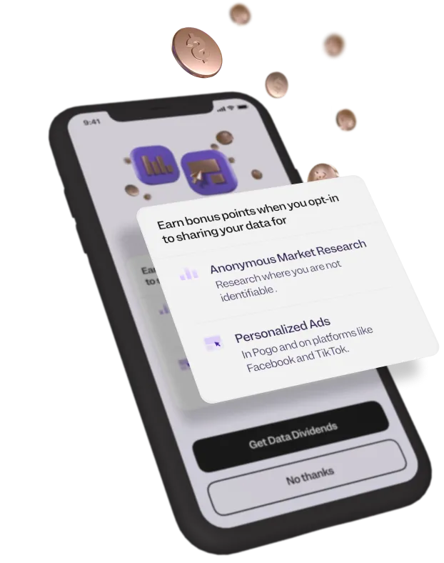 Screenshot of features of the app
