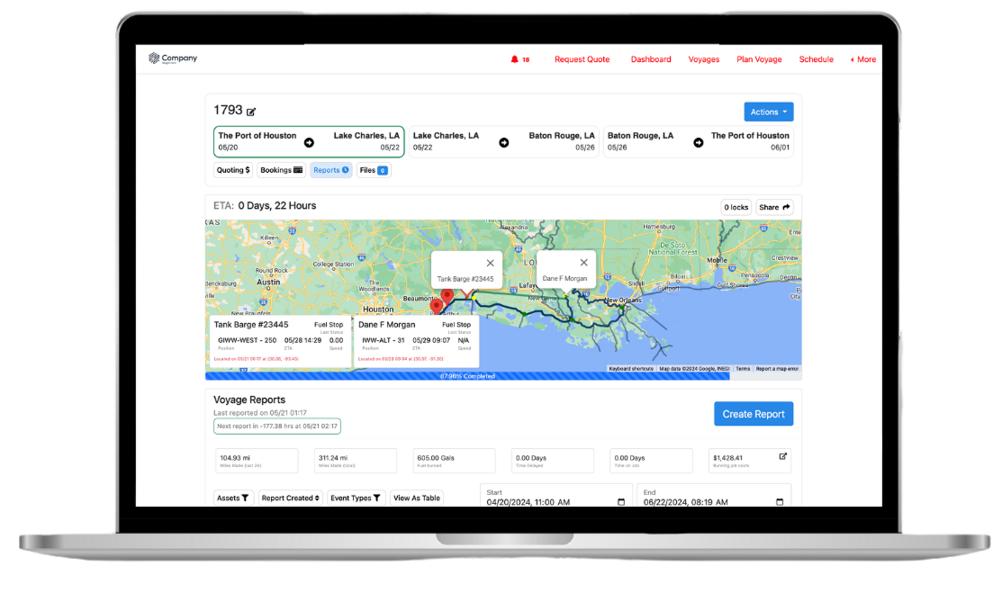 OpenTug's position reporting platform