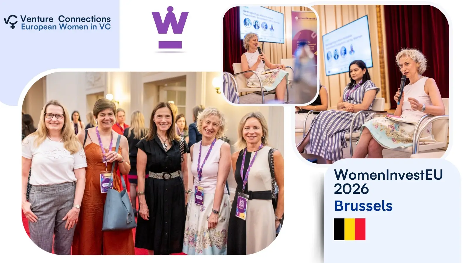 Venture Connections and European Women in VC logo for WomenInvestEU 2026 Brussels event