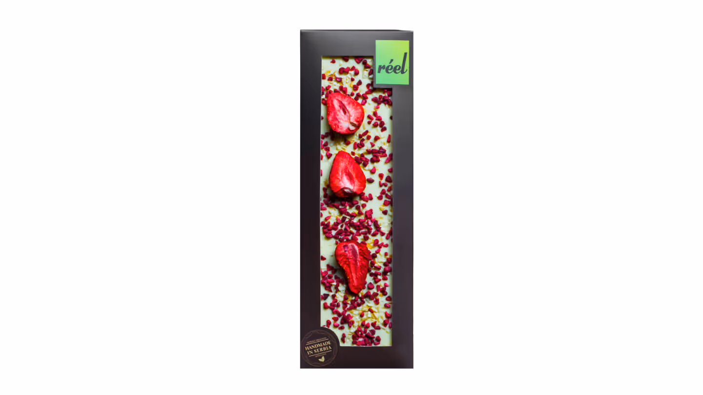 Reel Bela čokolada, jagoda, malina, borovnica 115g-BU301