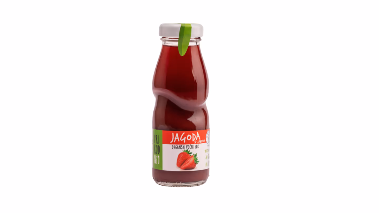 Prirodno1 voćni sok jagoda i jabuka – 200ml