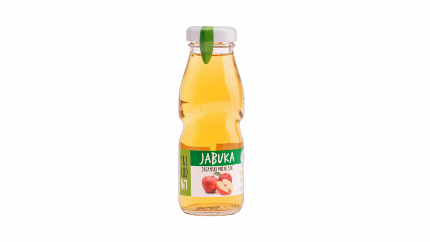 Prirodno1 organski voćni sok jabuka 200ml