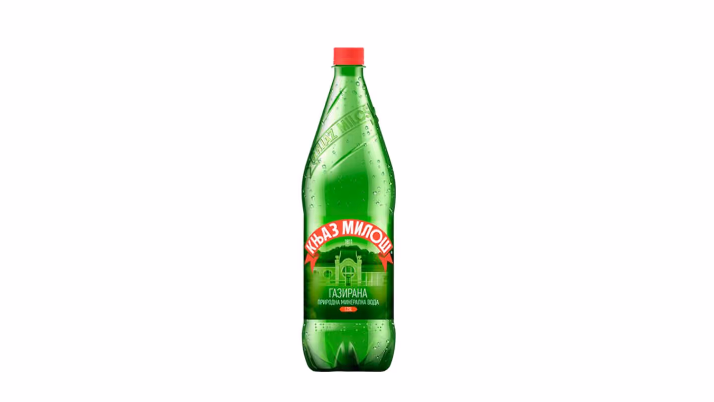 Gazirana voda KNJAZ MILOŠ 1,25l