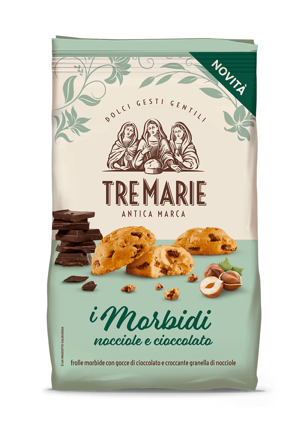 Tre Marie mekan keks sa čokoladnim kapljicama i lešnikom 300g