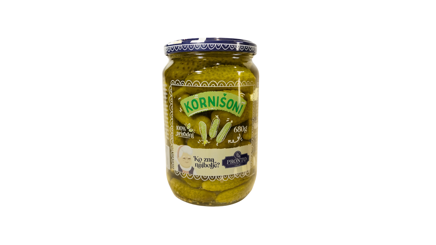 Pronto Kornišoni 720ml