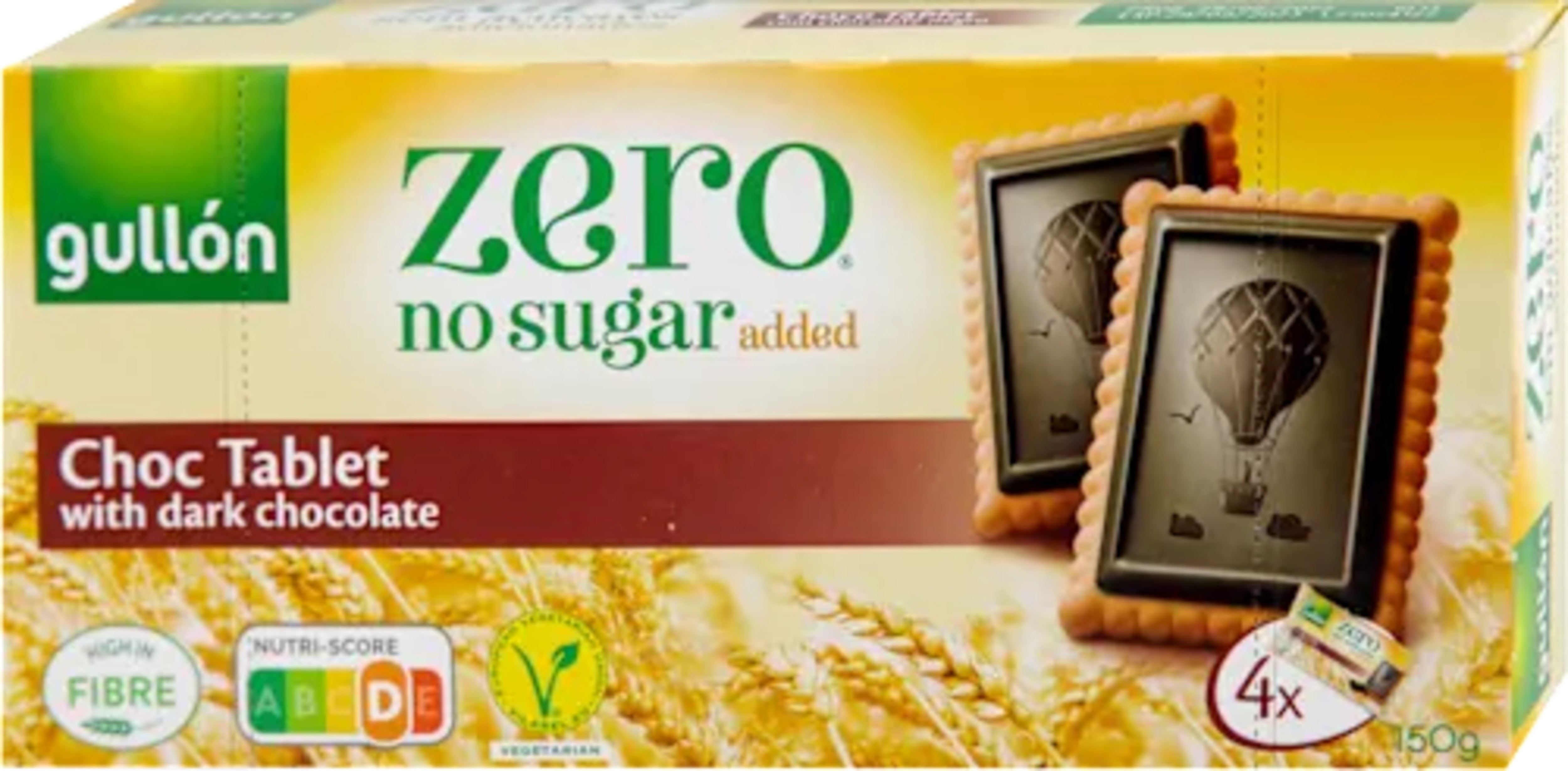 Gullon čoko tabla keks preliven crnom čokoladom 150g