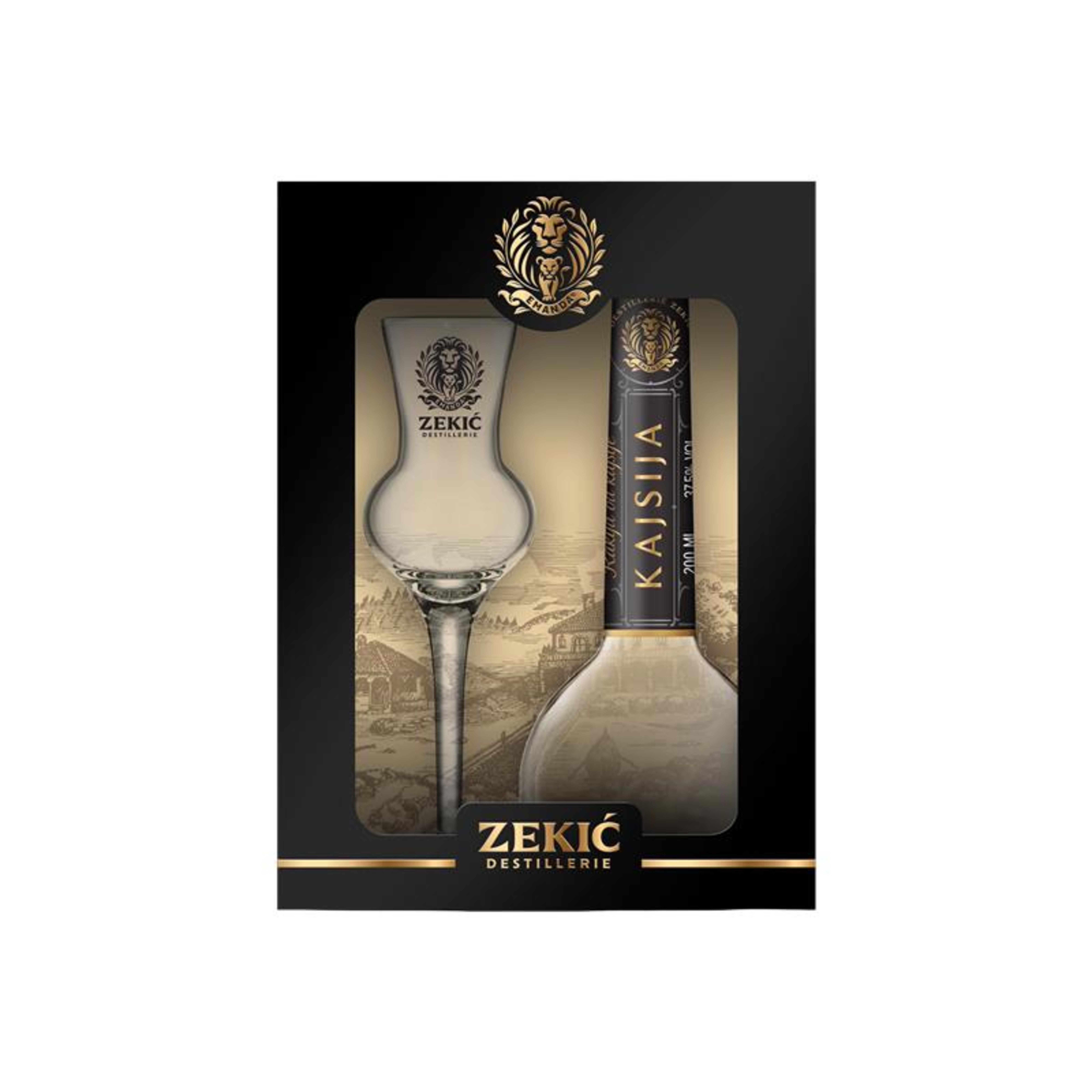 Rakija Emanda Zekić Kajsija 0.2L+Čaša 