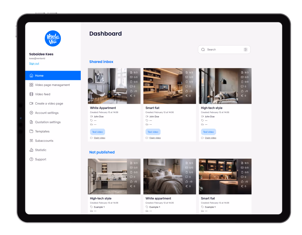 Share a landing page with embedded resources