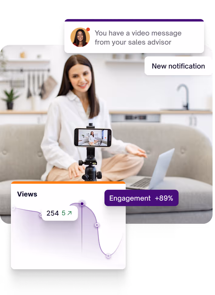 Support your sales team with branded video landing pages