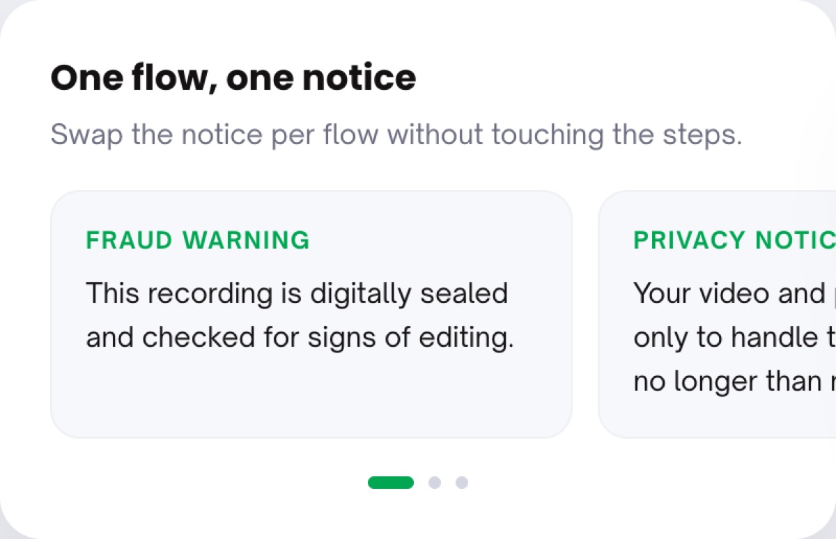 One flow, one notice