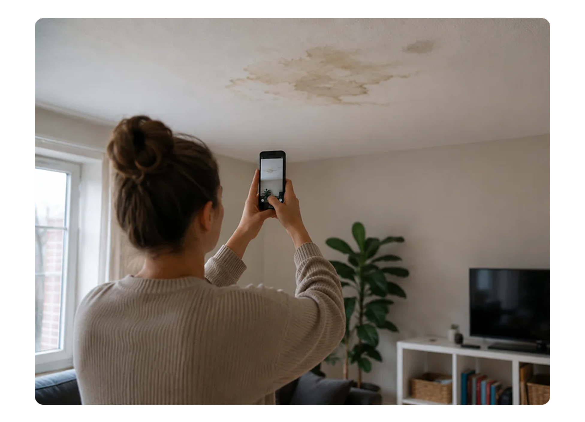 A customer films damage with step-by-step guidance