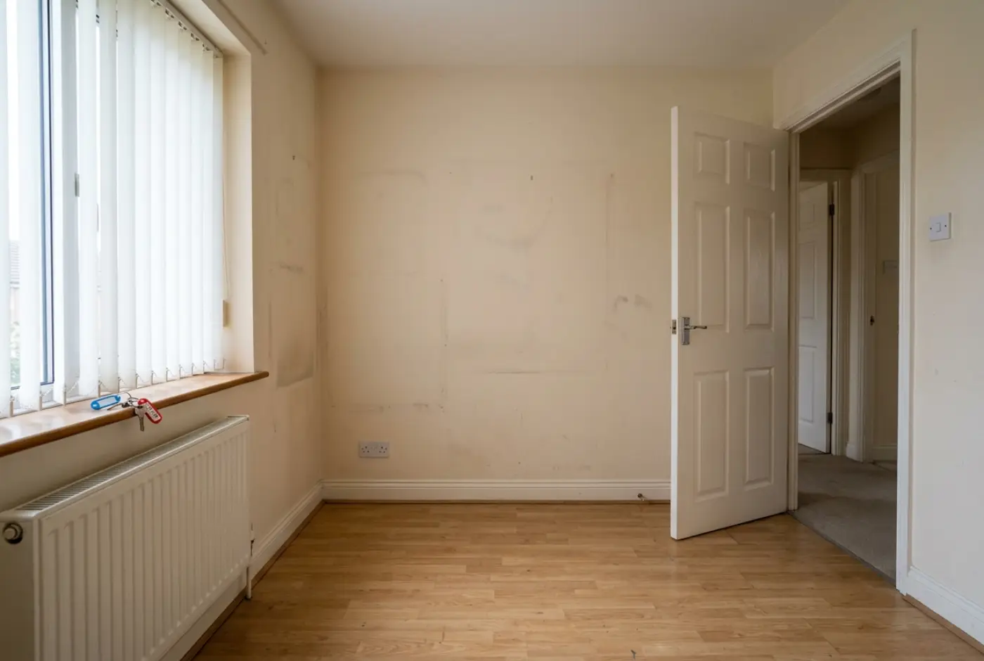 Empty flat at the end of a tenancy