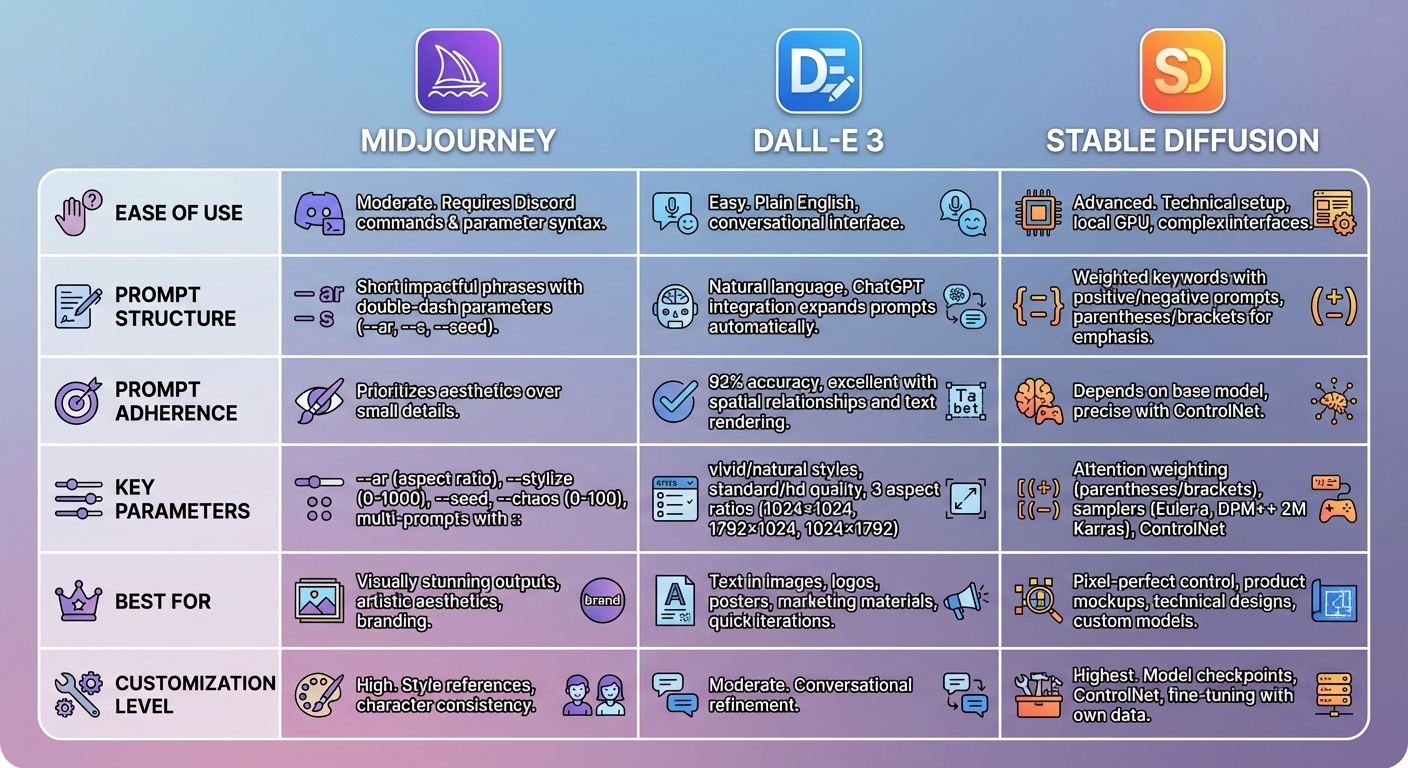 AI Image Generator Platform Comparison: MidJourney vs DALL-E vs Stable Diffusion
