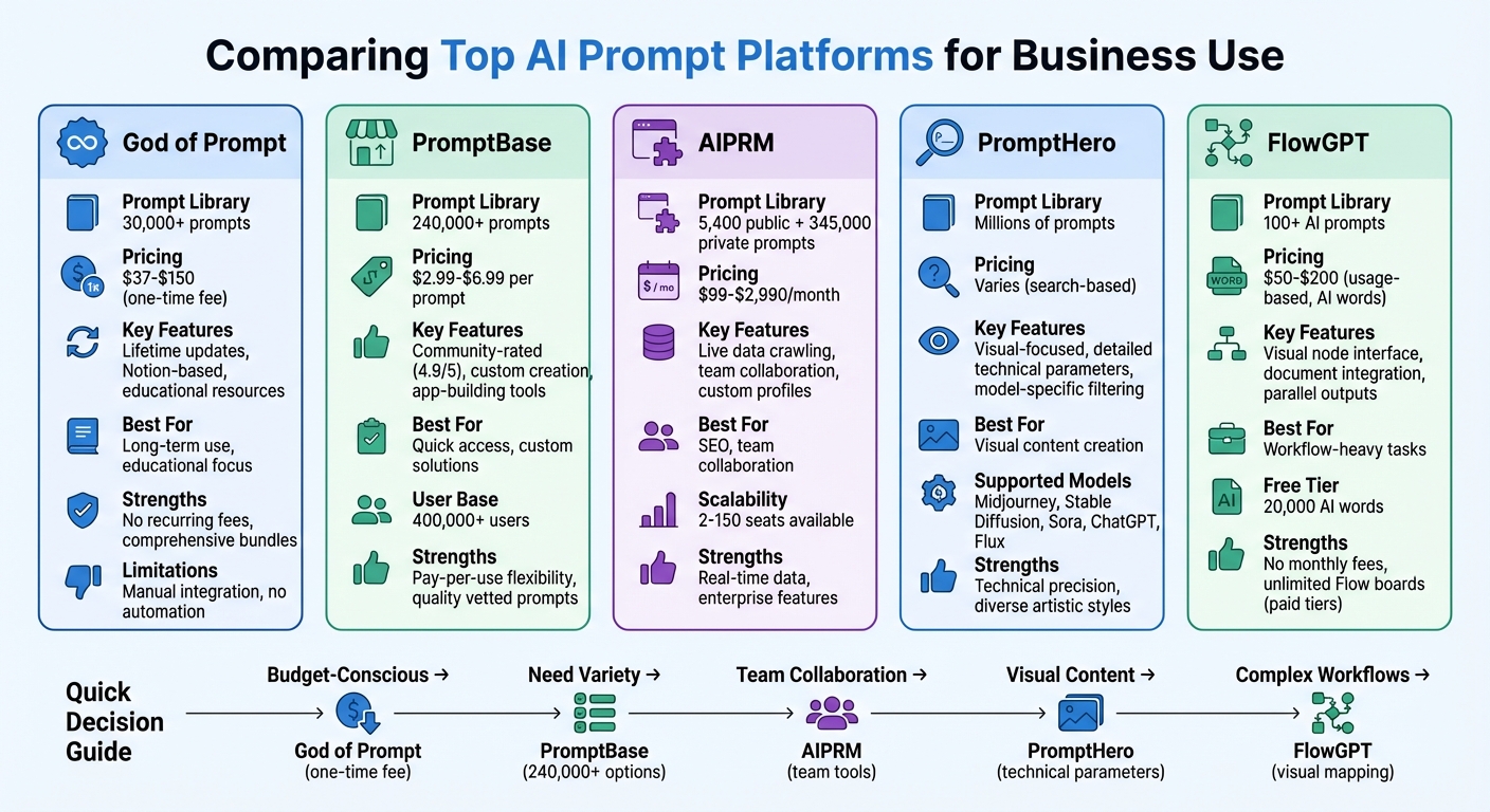 AI Prompt Platforms Comparison: Features, Pricing & Best Use Cases