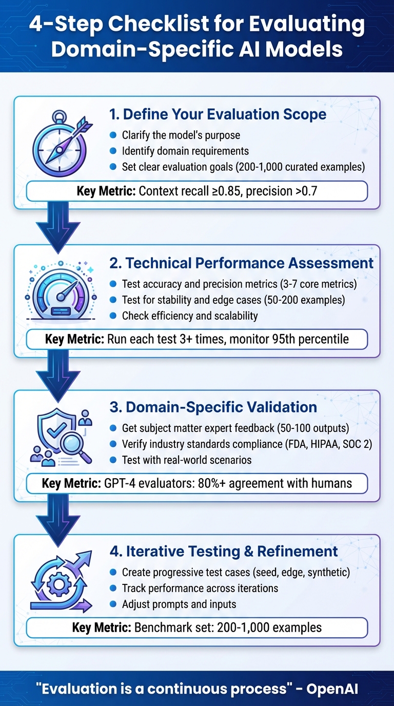 4-Step Checklist for Evaluating Domain-Specific AI Models