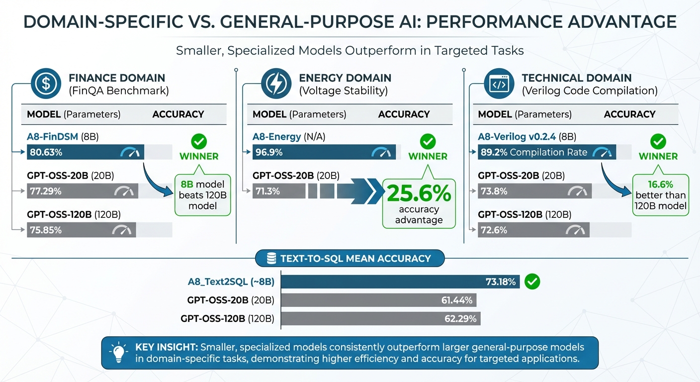 Domain-Specific vs General AI Models: Performance Comparison Across Industries