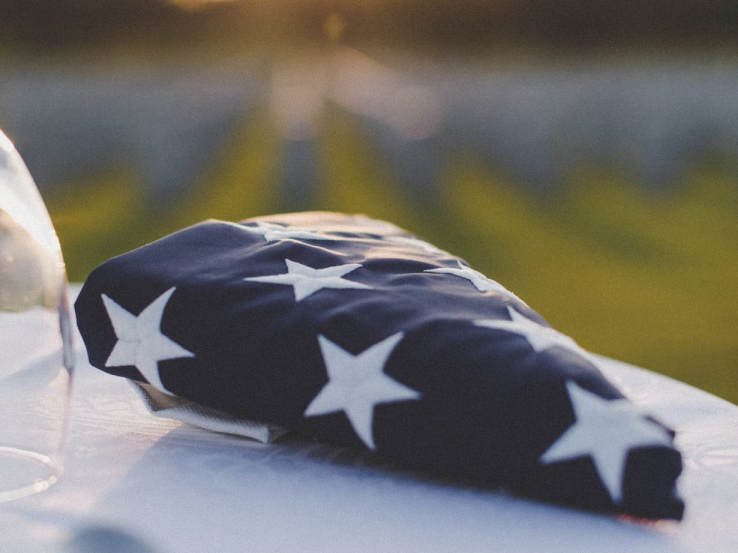 An folded flag