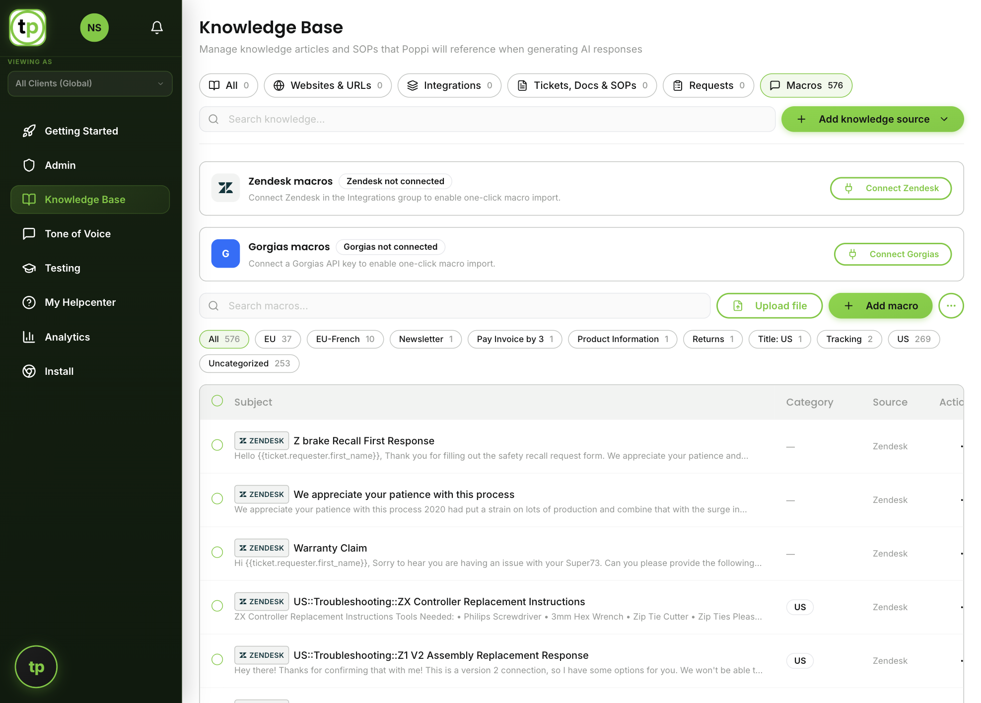 TalentPop Knowledge Base