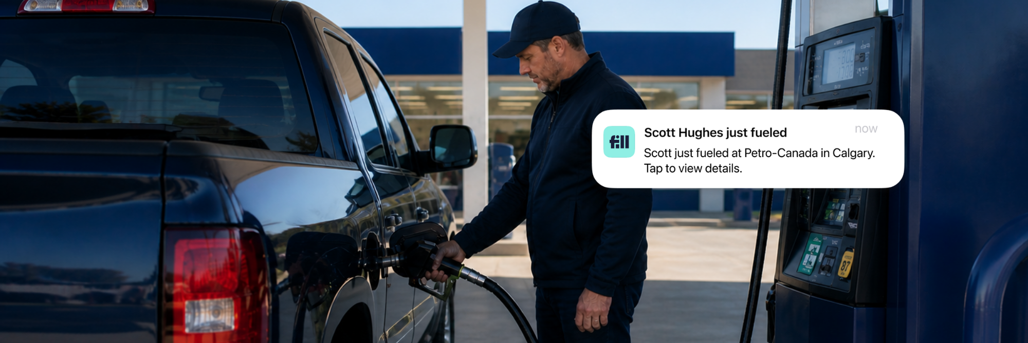 Taking a photo of a fuel receipt