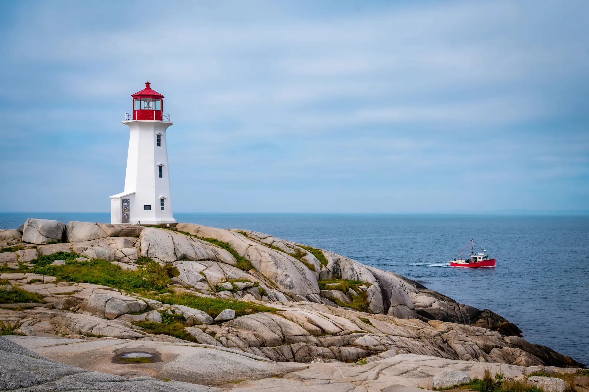 The lighthouse on Peggy's Cove in Nova Scotia