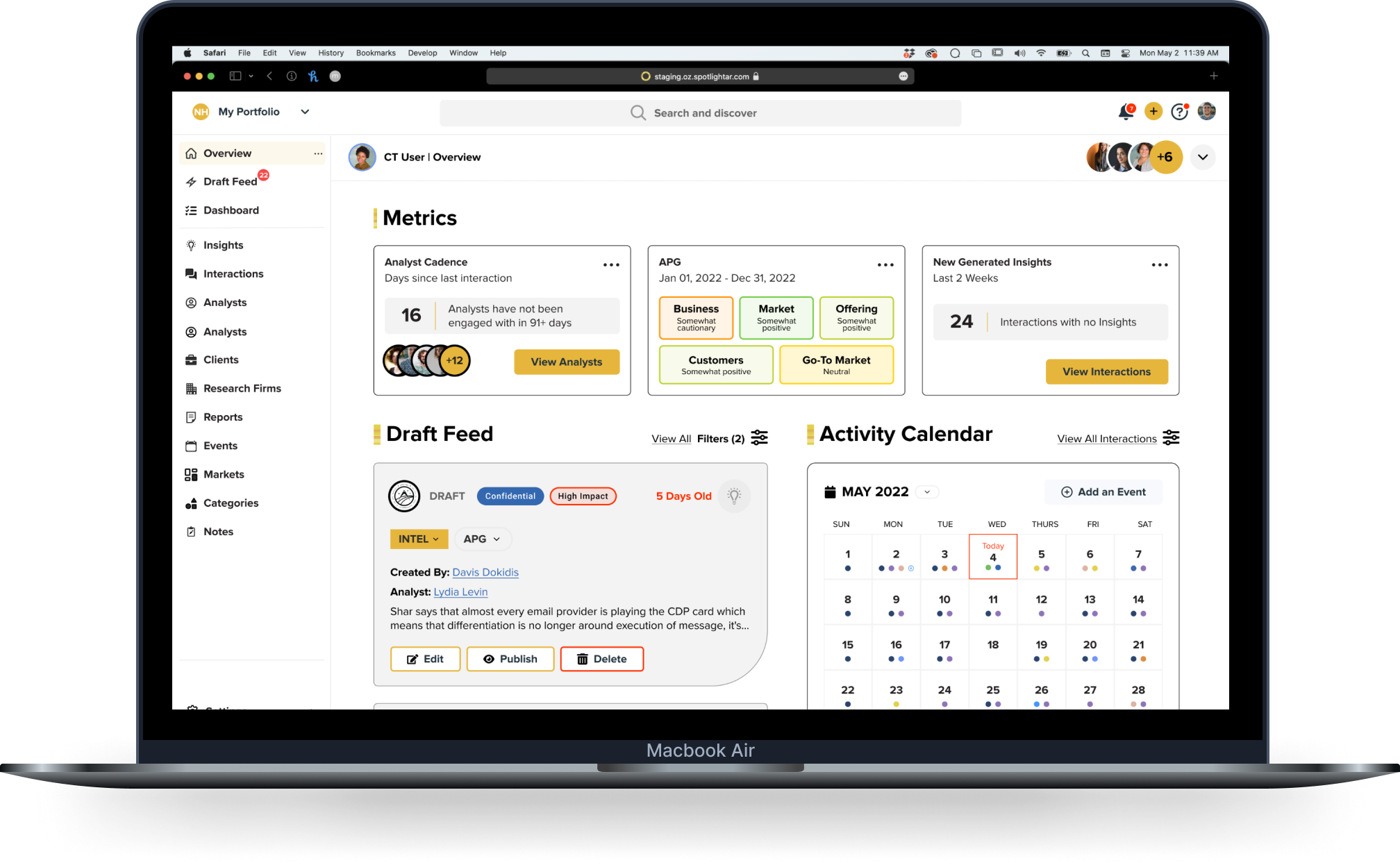 Improving analyst insights through UX design — Agency 39A