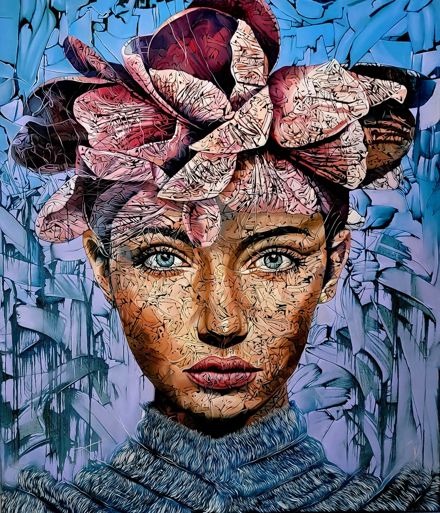 Awake, 2021 \nOil on Linen | 78 x 60 inch