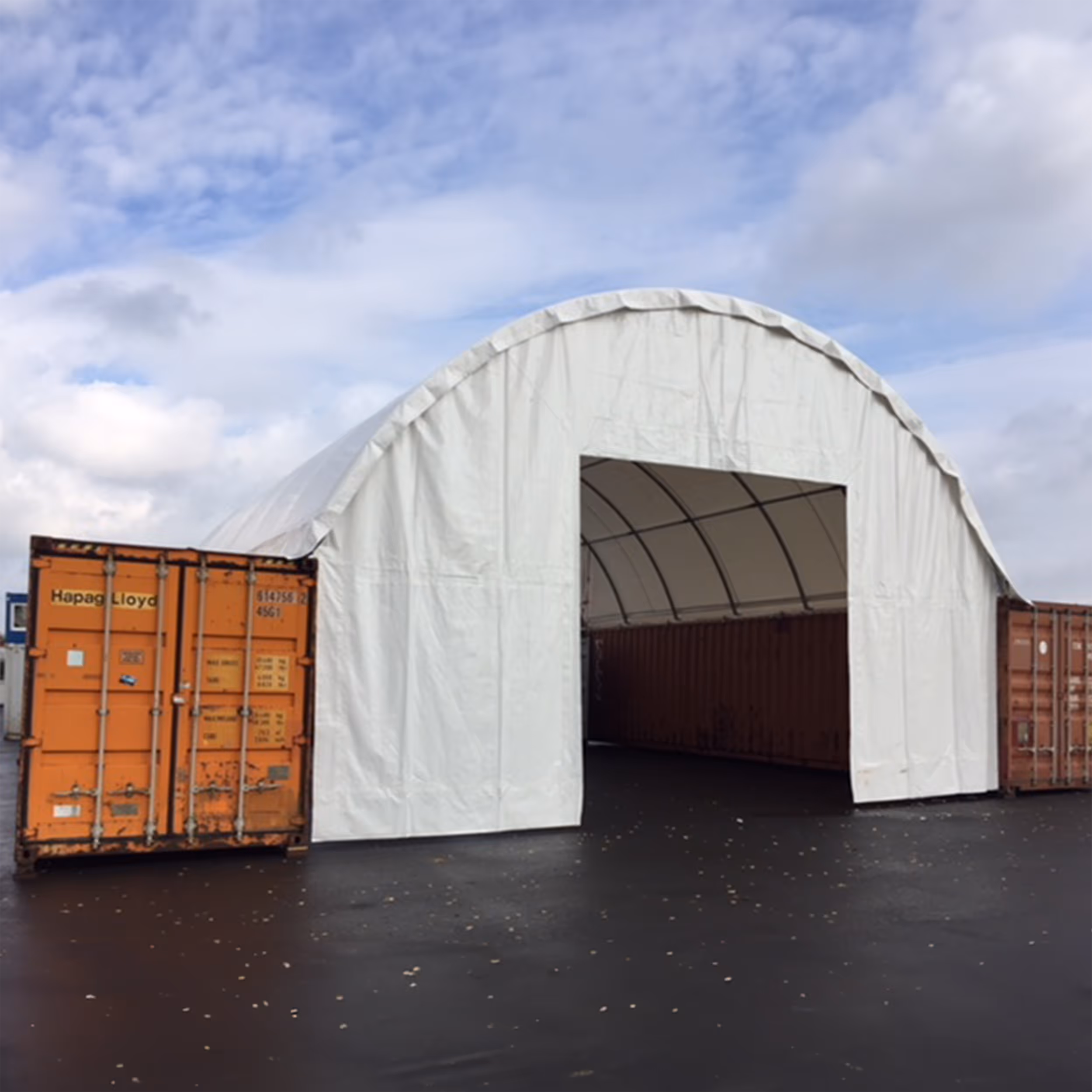 Containerüberdachung, Containerzelt
