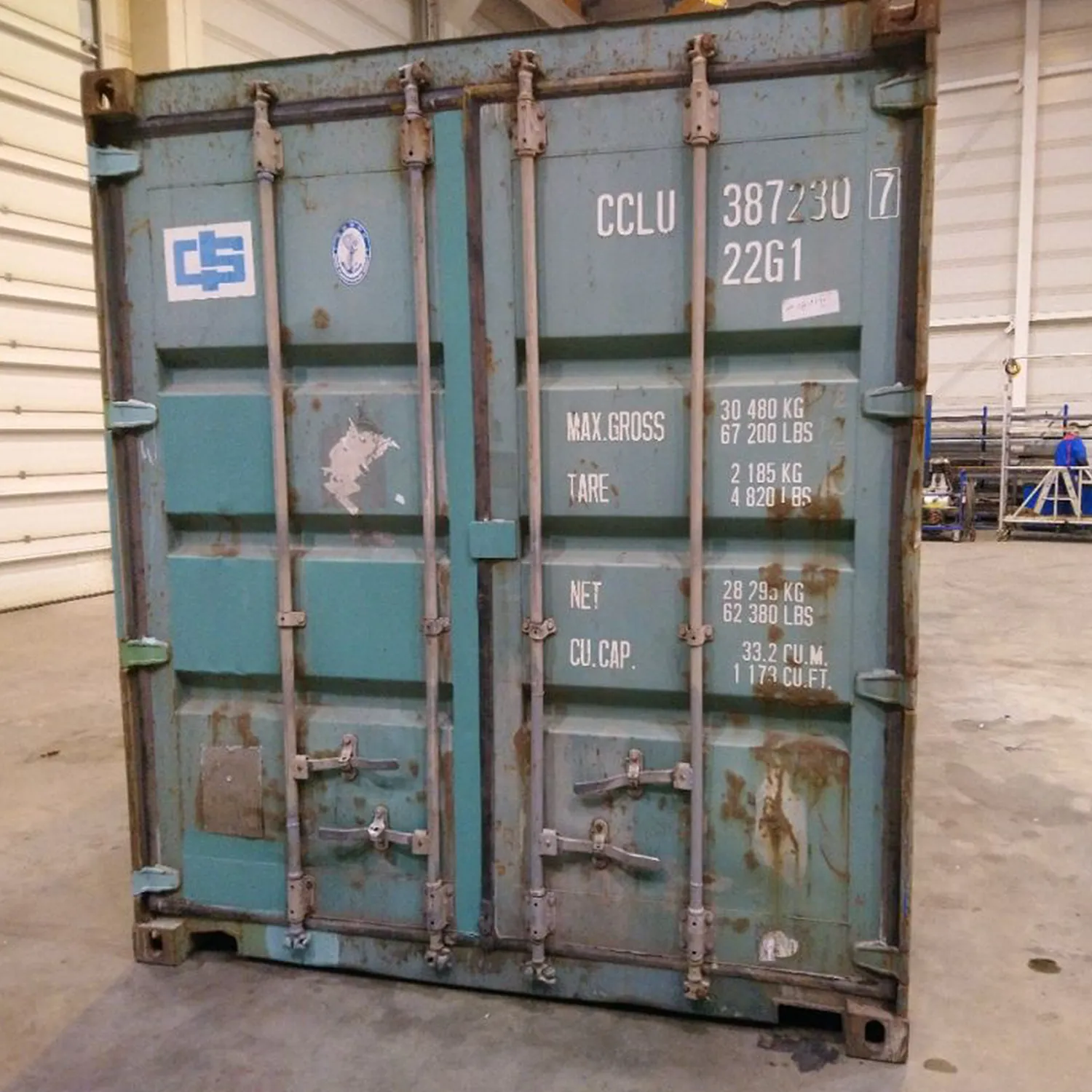 Gebrauchter Container in C Qualität Lager­qua­li­tät, Wind- und Wasser­dicht, nach Re­pa­ra­tu­ren ggf. CSC fähig, ca. 10 – 20 Jahre jung