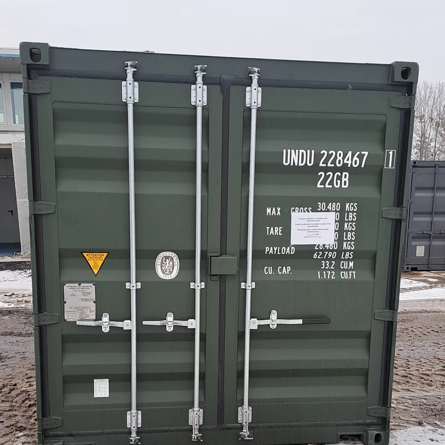 20 Fuß Seecontainer Flaschengrün