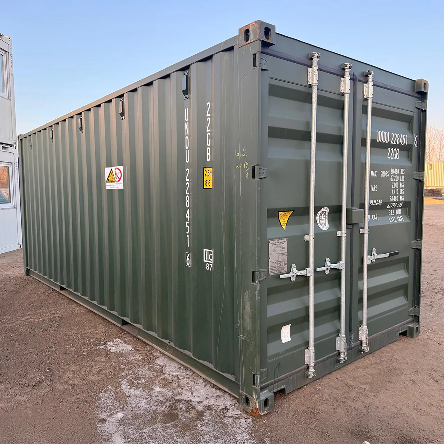 20 Fuß Seecontainer Flaschengrün