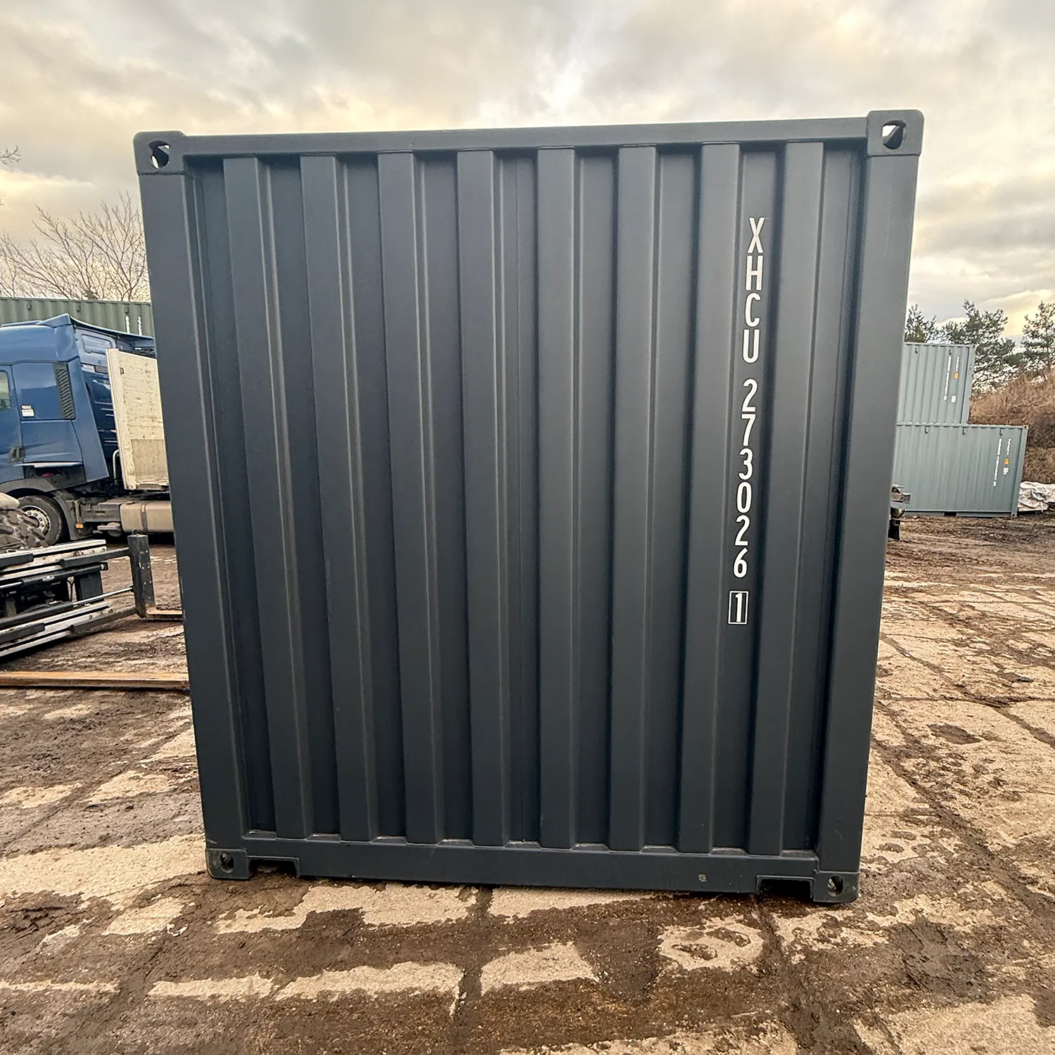 20 Fuß Seecontainer Anthrazit 