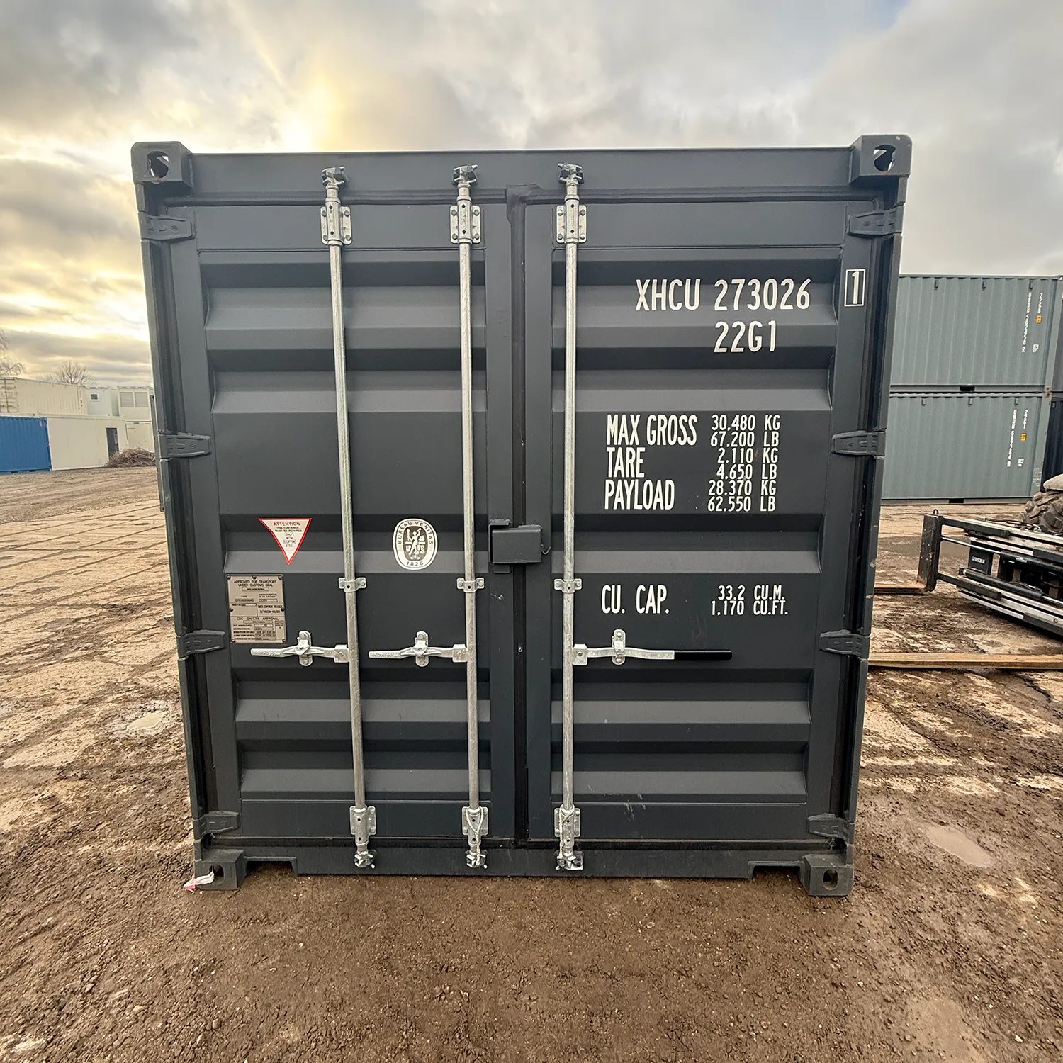 20 Fuß Seecontainer Anthrazit 