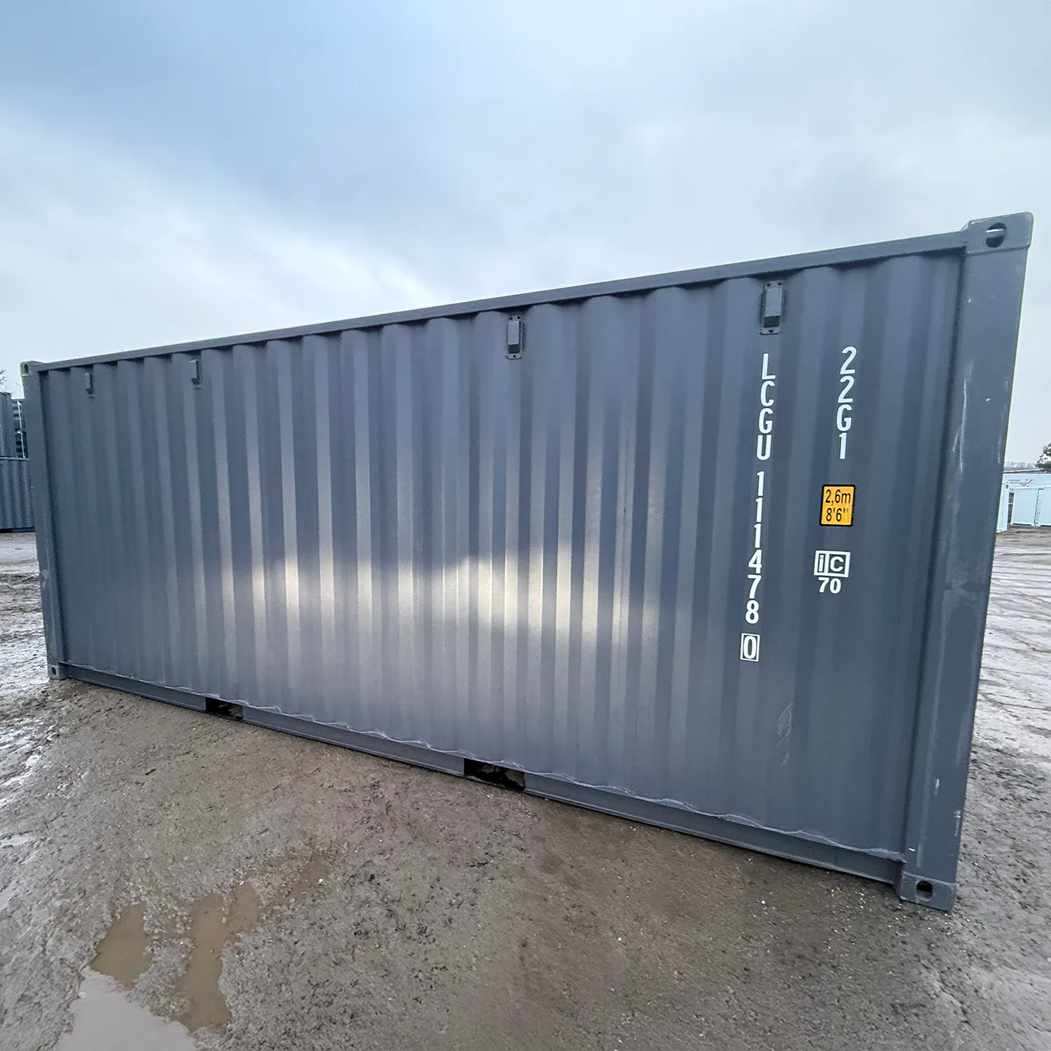 20 Fuß Seecontainer Anthrazit 