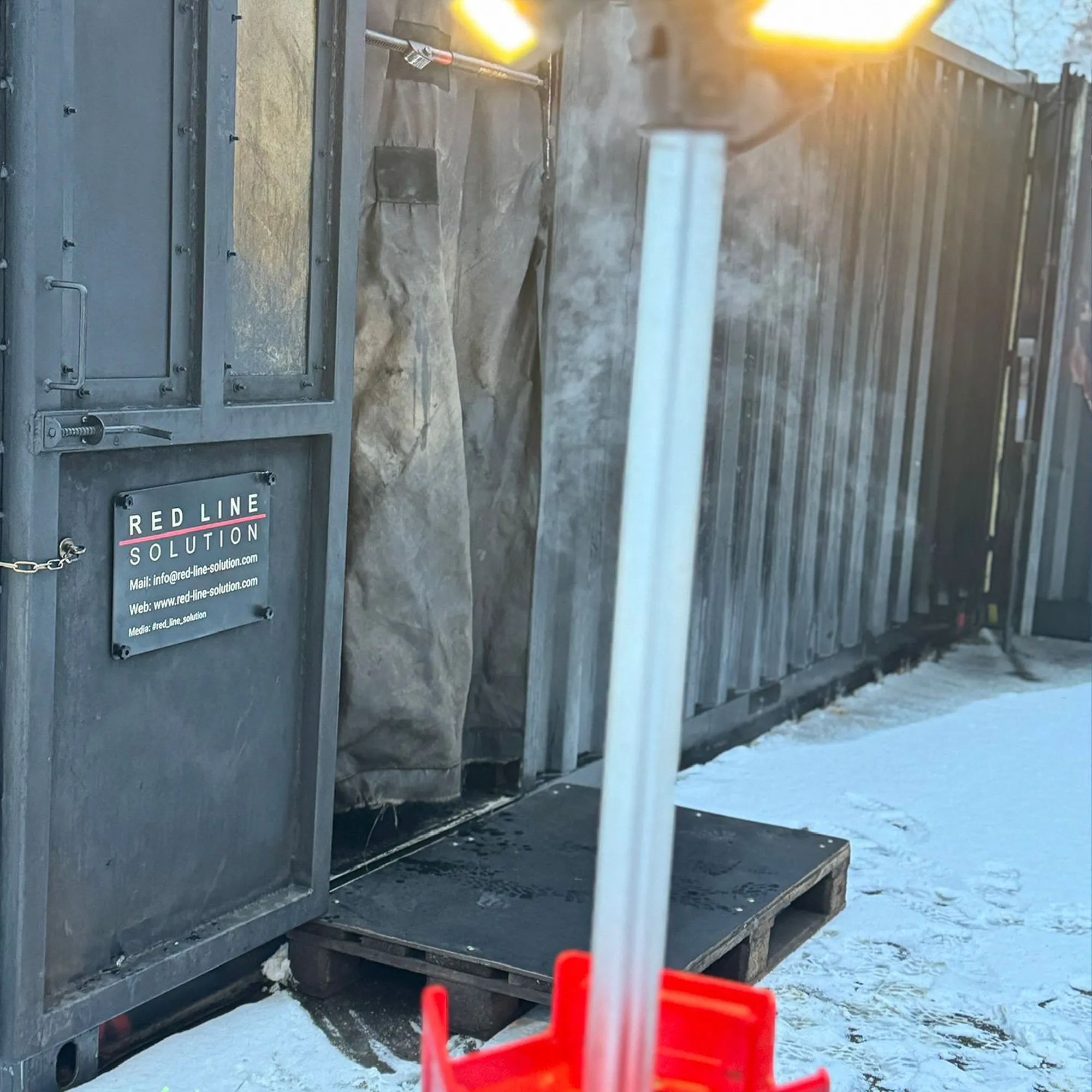Brandsimulationsanlage im Container, Feuerwehrausbildung