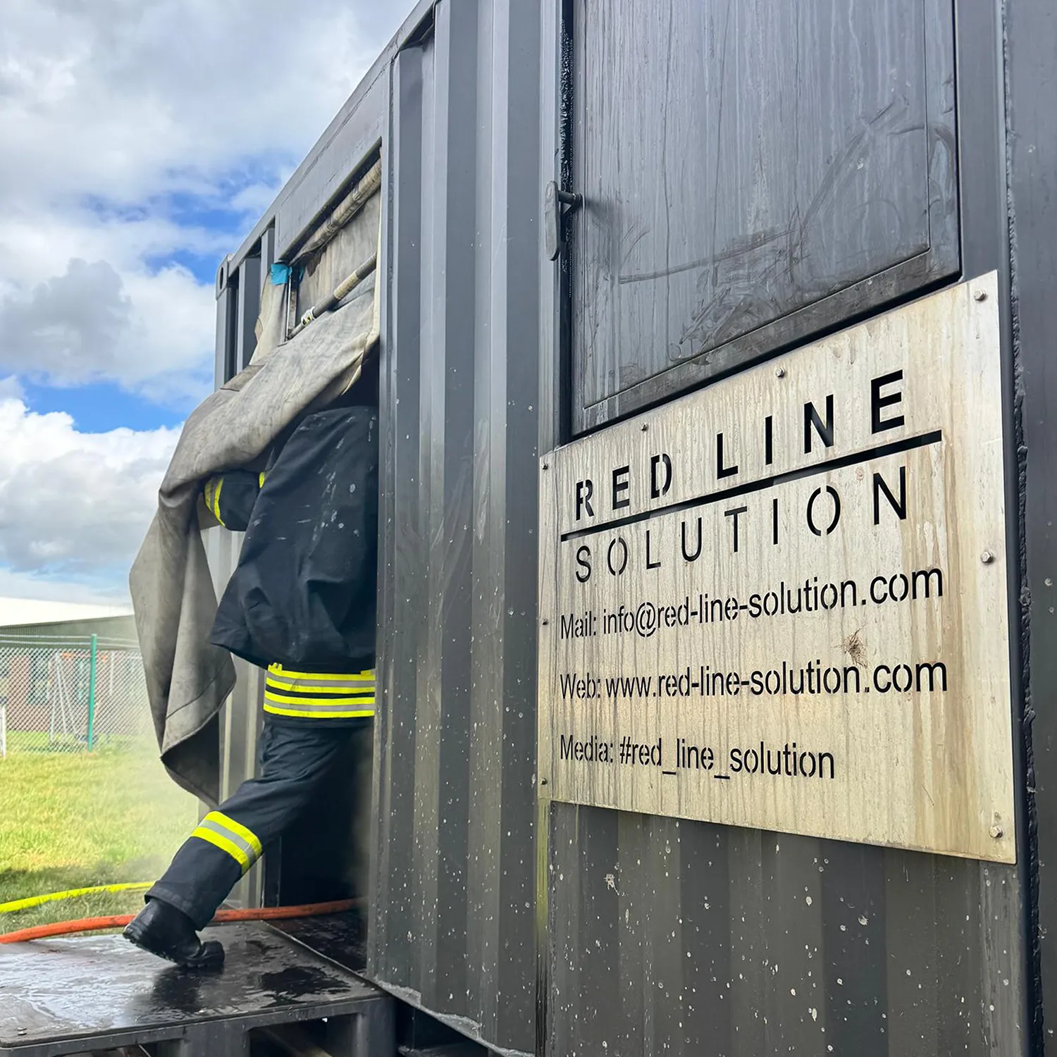 Brandsimulationsanlage im Container, Feuerwehrausbildung, Containersonderbau