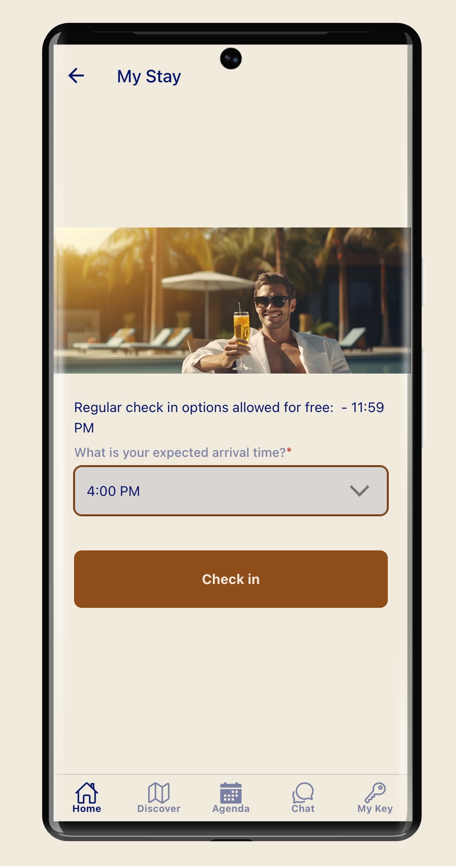 Checkin screen