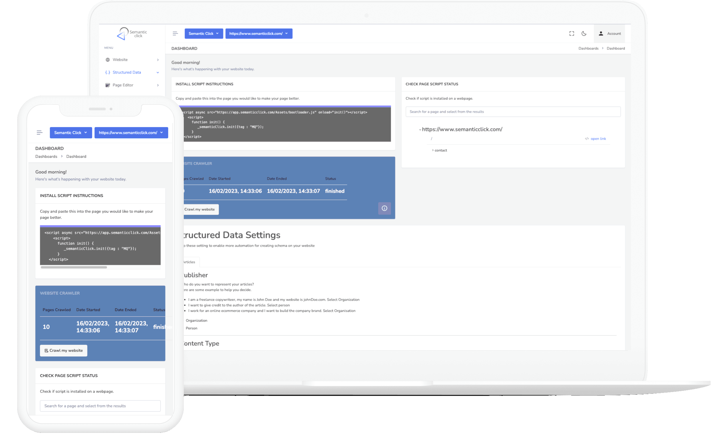 Semantic click for mobile and desktop