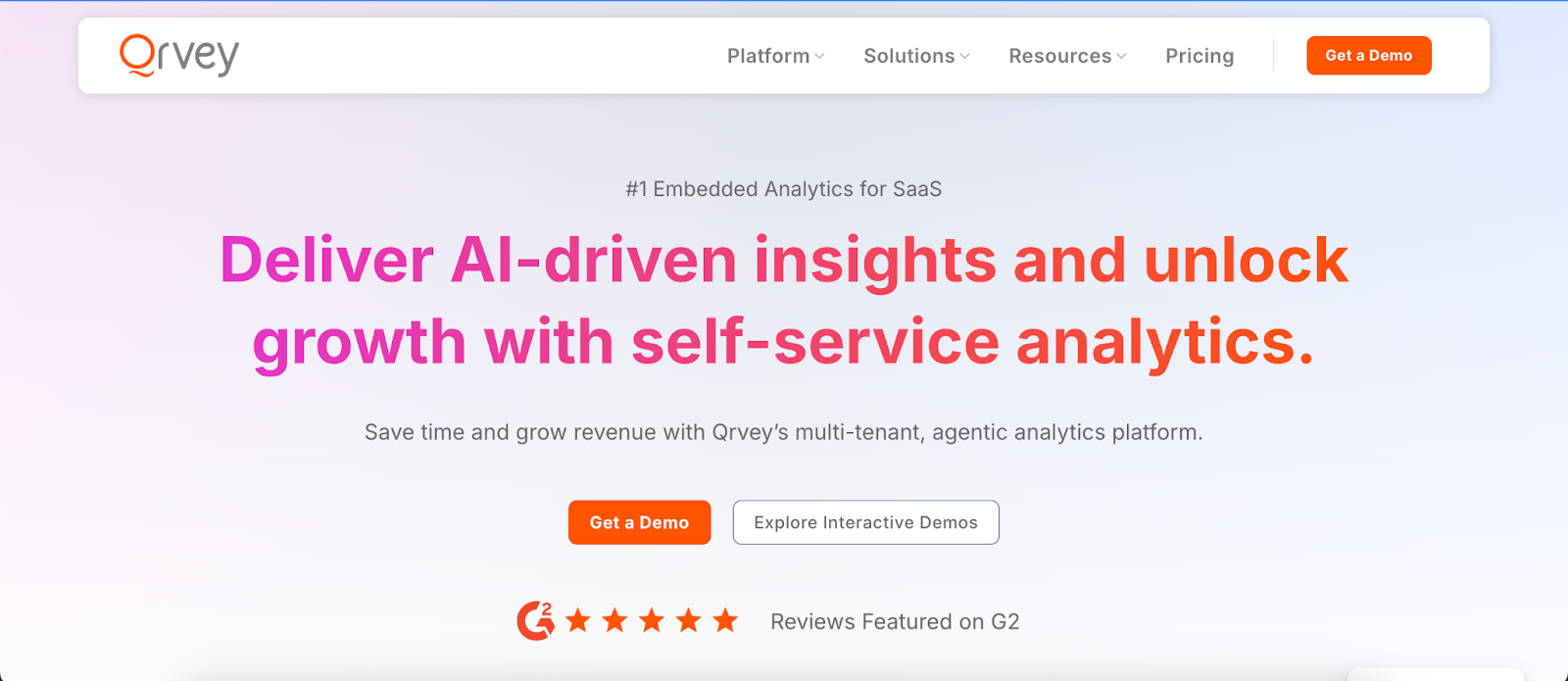 white label embedded analytics tools: qrvey