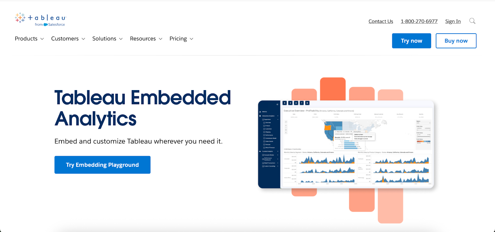 white label embedded analytics tools: tableau embedded
