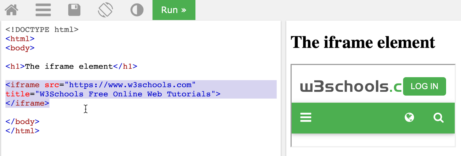 iframe embedding