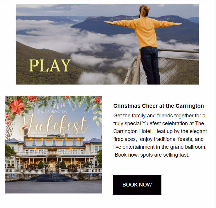 Blue Mountains Tourism EDM Designs