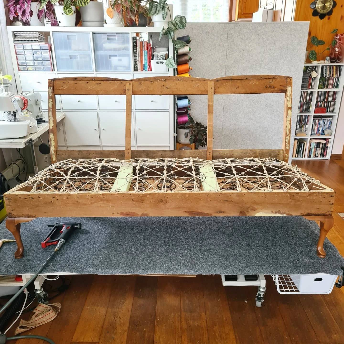 Camelback sofa restoration