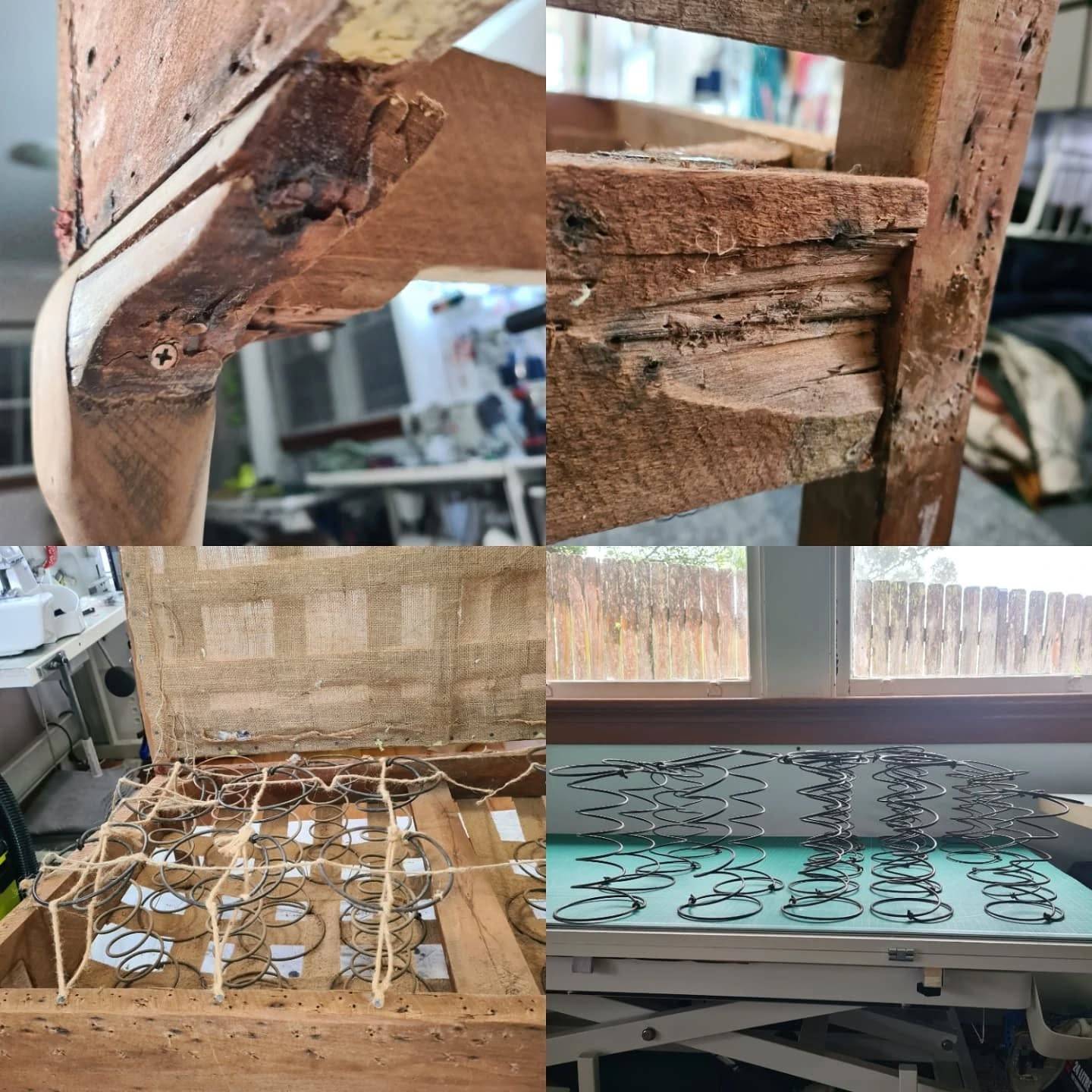 Camelback sofa restoration