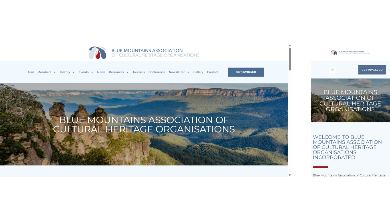 Blue Mountains Heritage Website Design