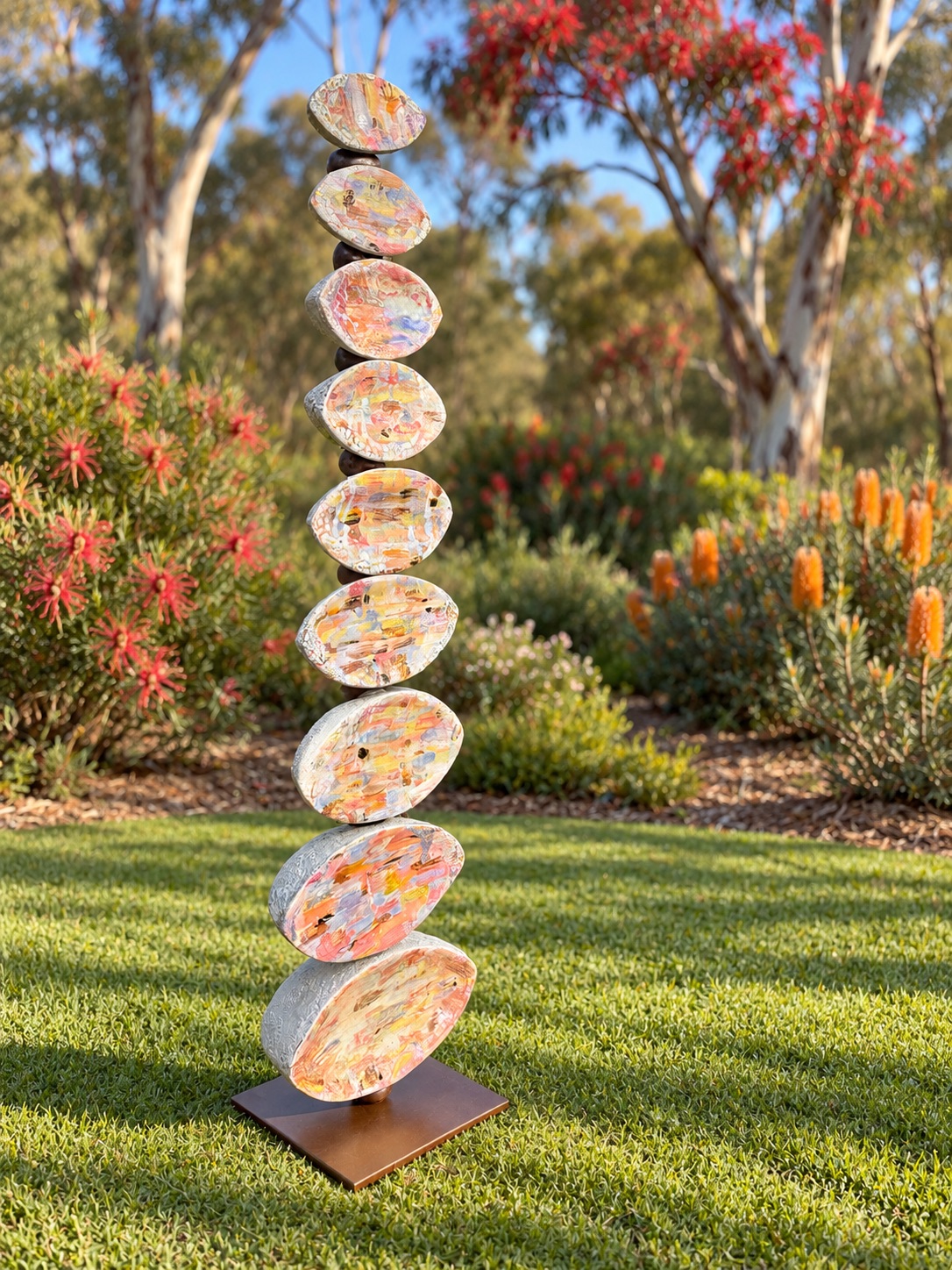 Holding Seed- sculptural totem