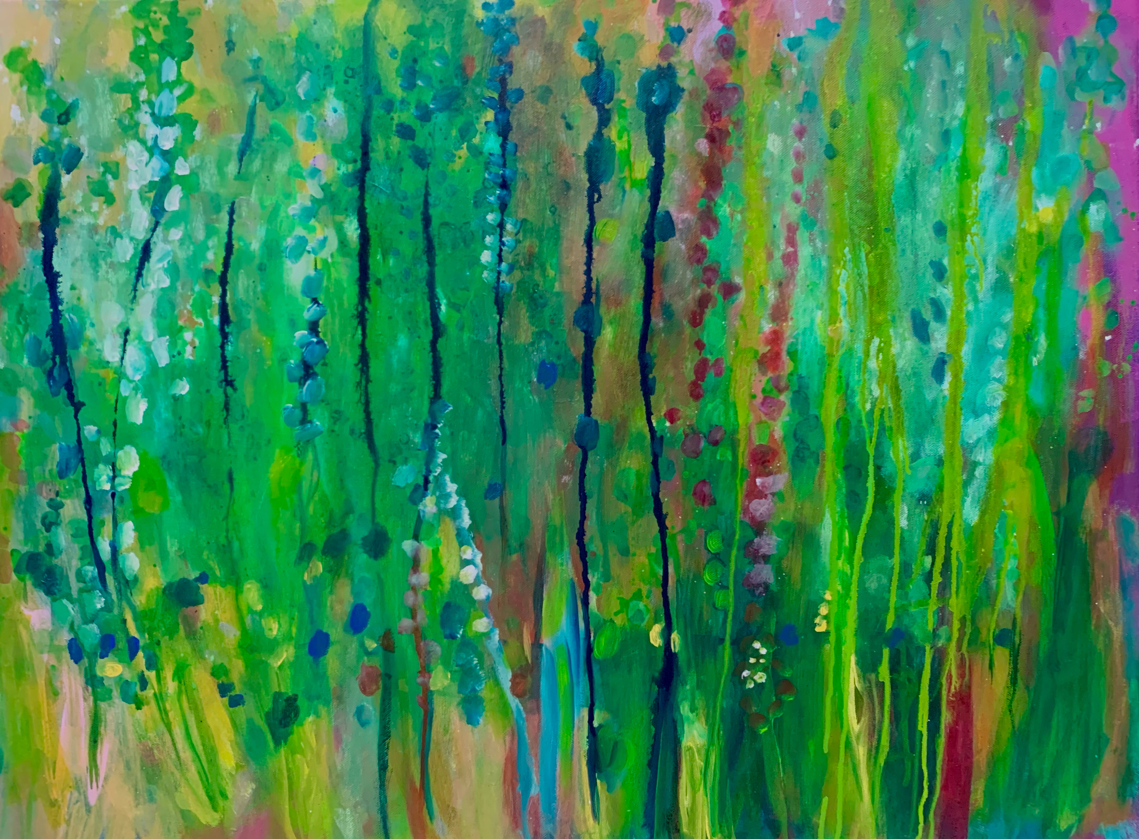 Grün Land 80x60 cm