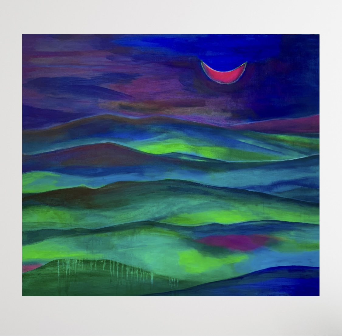 Himbeermond 80x70 cm