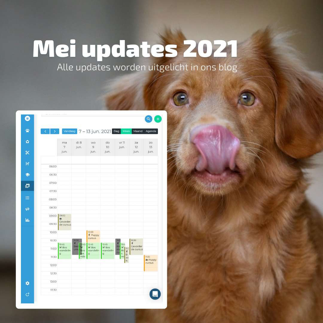 KennelCare updates mei 2021 met gecombineerde agenda's en meer!